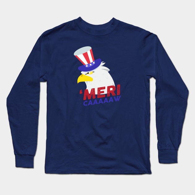 'MeriCaaaaaw Long Sleeve T-Shirt by TipsyCurator